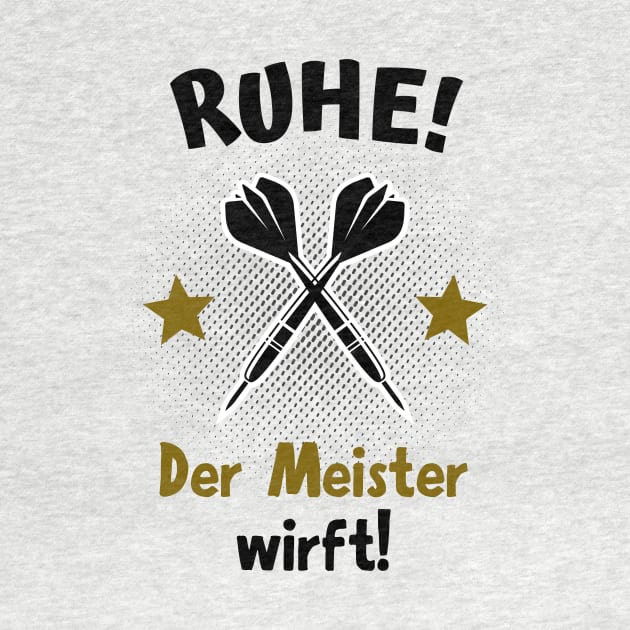 Darts Meister Lustiger Spruch Dartpfeile Fun by Foxxy Merch